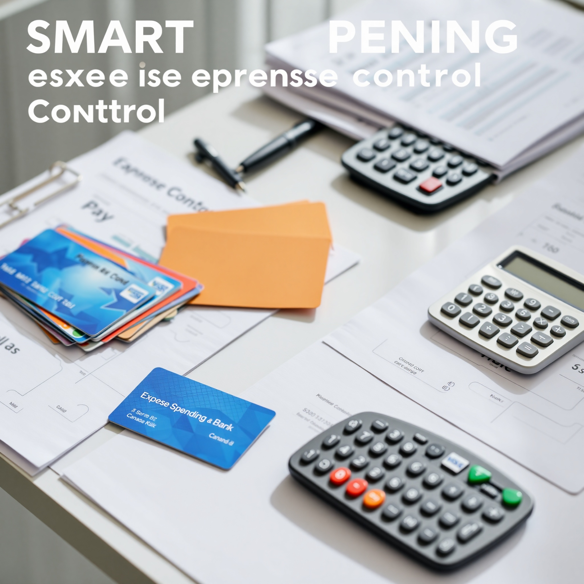 Credit cards and financial management tools on desk, representing credit strategy